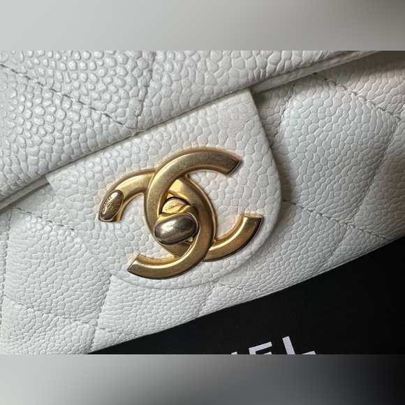 Chanel flap bag Chain soul mini caviar white - Picture 8 of 16